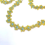 Vintage Style Necklace Beaded in Yellow and Turquoise, by Lapanda Designs - Parade Handmade Co Mayo