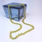 Vintage Style Necklace Beaded in Yellow and Turquoise, by Lapanda Designs - Parade Handmade