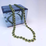 Vintage Style Necklace Beaded in Lime and Black, by Lapanda Designs - Parade Handmade