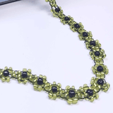 Vintage Style Necklace Beaded in Lime and Black, by Lapanda Designs - Parade Handmade Co Mayo Ireland