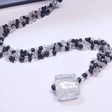 Vintage Style Necklace in Black and Silver, by Lapanda Designs - Parade Handmade