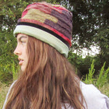 Warm Red Green and Purple Felt Wool Hat, By Parade - Parade Handmade West of Ireland