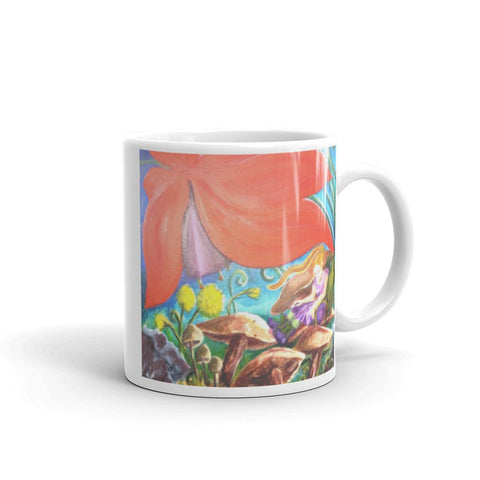 White Coffee Mug, 'Dream a Little Dream', Art by Parade - Parade Handmade