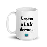 White Coffee Mug, 'Dream a Little Dream', Art by Parade - Parade Handmade Co Mayo West Ireland