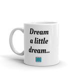 White Coffee Mug, 'Dream a Little Dream', Art by Parade - Parade Handmade Newport Ireland