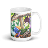 White Coffee Mug, 'Enjoy The Small Stuff', Art By Parade - Parade Handmade Co Mayo