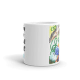 White Coffee Mug, 'Enjoy The Small Stuff', Art By Parade - Parade Handmade Co Mayo