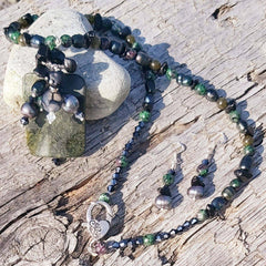 Wild Sea Seaweed Gemstone Pendant, By Lapanda Designs