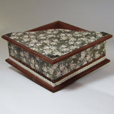 Wooden Napkin Box. Vintage White Floral, By Kira Szentivanyi - Parade Handmade