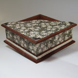 Wooden Napkin Box. Vintage White Floral, By Kira Szentivanyi - Parade Handmade