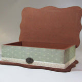 Wooden Storage Box, Wavy, Vintage Floral, By Kira Szentivanyi - Parade Handmade